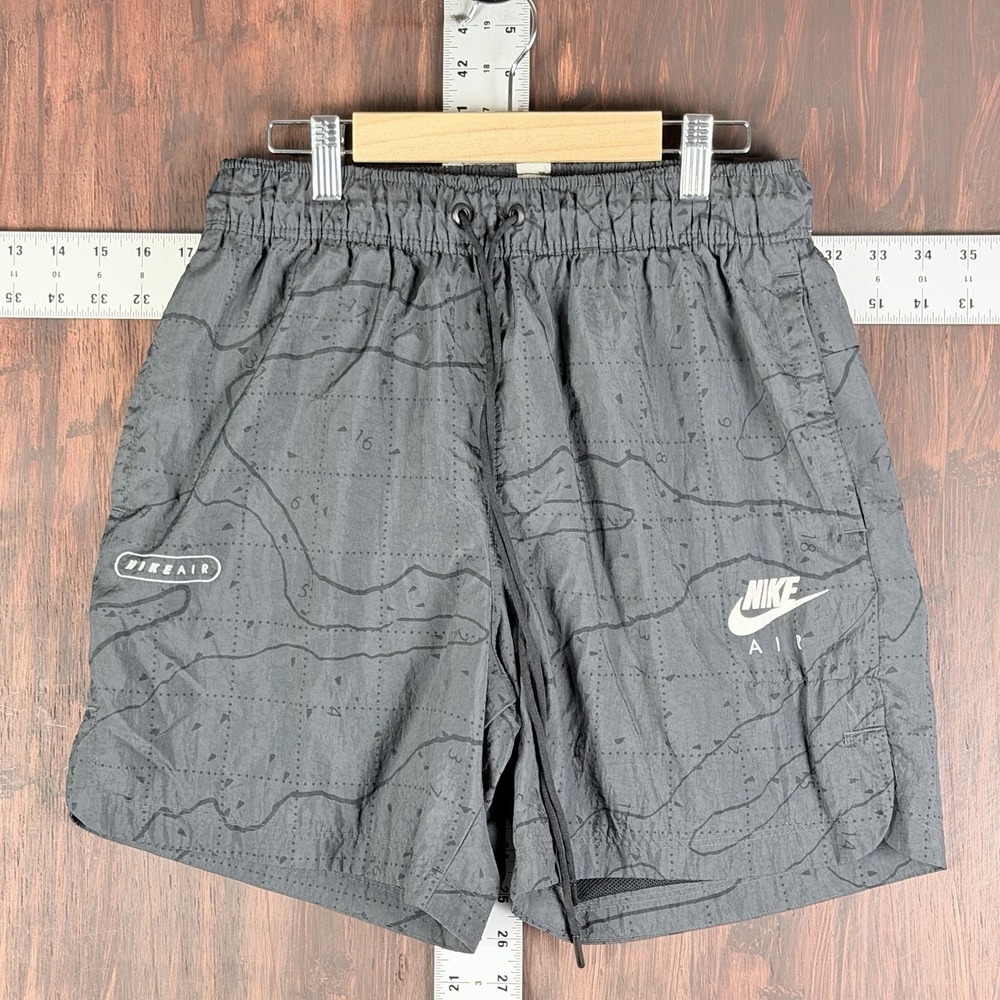 Nike Air Land Woven‎ Shorts Hiking Topography AOP Black Mens Small DM5226-060